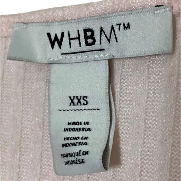 White House Black Market LS Twist Front Long Sleeve Top Primrose Pink NWT XXS - Picture 8 of 8